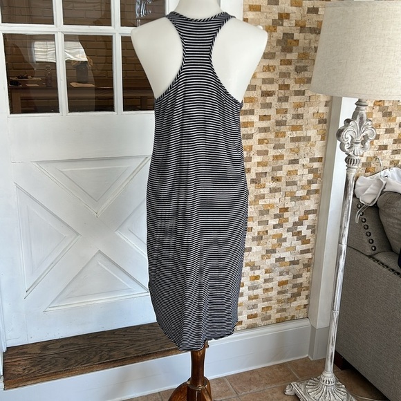 GAP Blue and White Striped Midi Dress - Picture 2 of 7